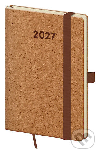 Týdenní diář 2027 Helma kapesní Cork s poutkem