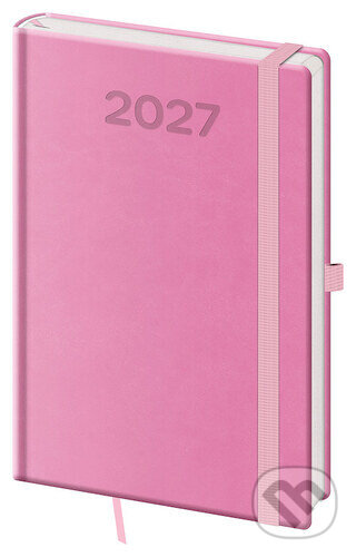 Týdenní diář 2027 Helma A5 Print Pop růžový