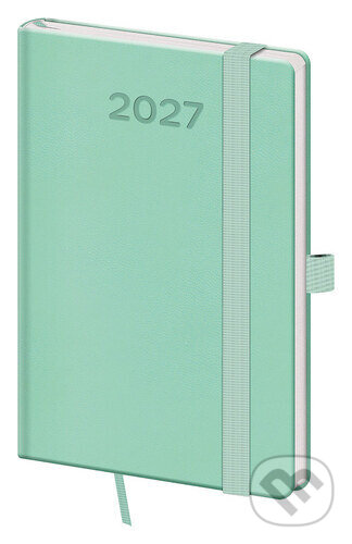 Týdenní diář 2027 Helma kapesní Print Pop světle zelený