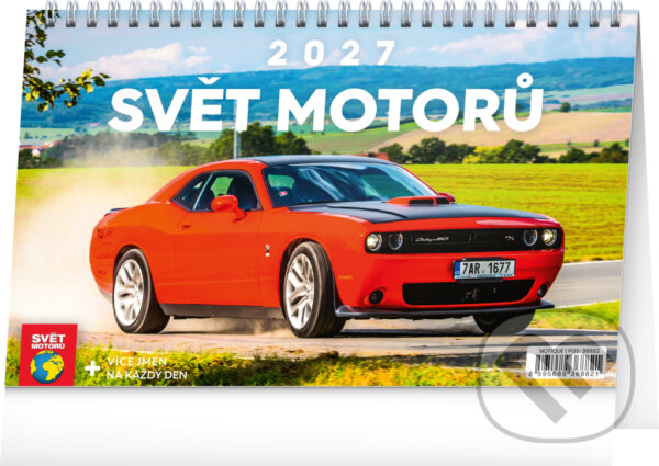NOTIQUE stolní kalendář Svět motorů 2027 (řádky)