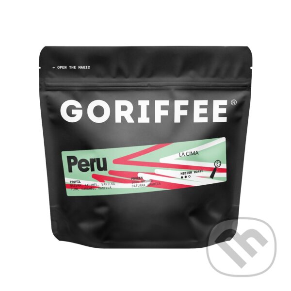 Kávy a čaje: Peru La Cima Washed Espresso 250 g (Goriffee). Goriffee, 2026