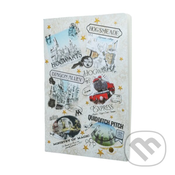Paperblanks - zošit The Wizarding World (A4, štvorčekovaný, mäkké dosky)