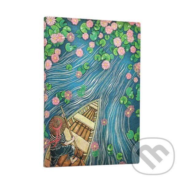 Paperblanks - zápisník Lotus River (midi, linajkovaný, mäkká väzba, elastické zatváranie)