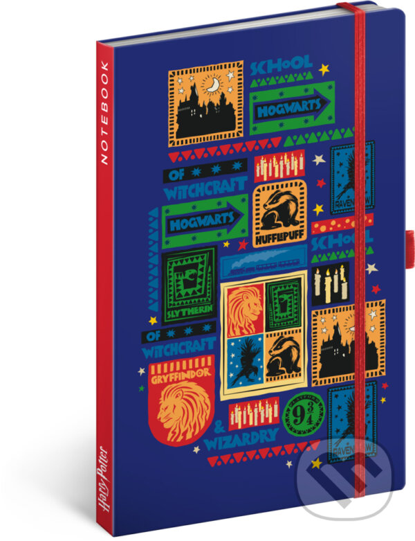 NOTIQUE Notes Harry Potter – Rokfort (linajkovaný, s uzatváraním na gumičku),NOTIQUE Notes Harry Potter – Rokfort (linajkovaný, s uzatváraním na gumič