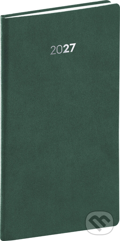 NOTIQUE Vreckový diár Balakon 2027 (zelený),NOTIQUE Vreckový diár Balakon 2027 (zelený)