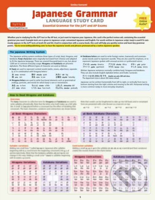 Kniha: Japanese Grammar Language Study Card (Emiko Konomi). Tuttle Publishing, 2021