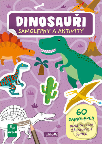 Kniha: Dinosauři - samolepky a aktivity (Irena Trevisan). Rebo, 2026