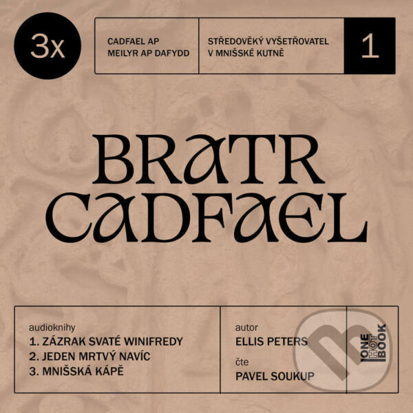 Audiokniha: 3× Bratr Cadfael (Ellis Peters). OneHotBook, 2026