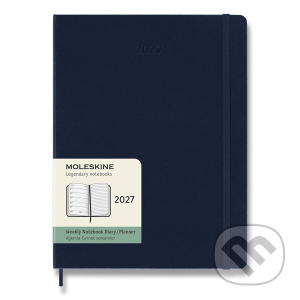 Moleskine – 12-mesačný týždenný plánovací diár 2027 (tmavomodrý),Moleskine – 12-mesačný týždenný plánovací diár 2027 (tmavomodrý)