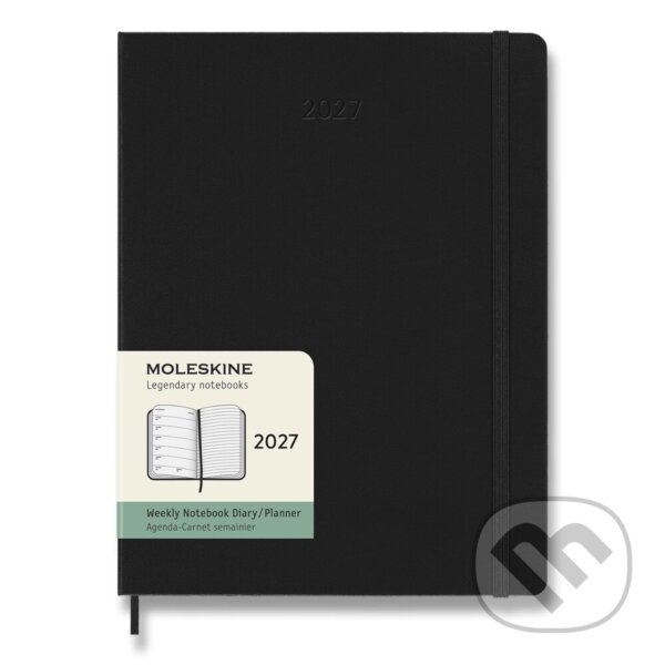 Moleskine – 12-mesačný týždenný plánovací diár 2027 (čierny),Moleskine – 12-mesačný týždenný plánovací diár 2027 (čierny)