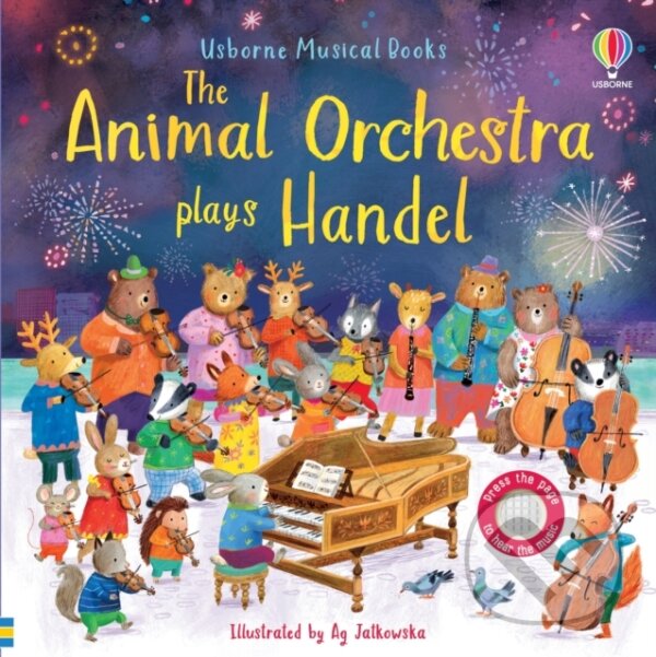 Kniha: The Animal Orchestra Plays Handel (Sam Taplin). Usborne, 2026