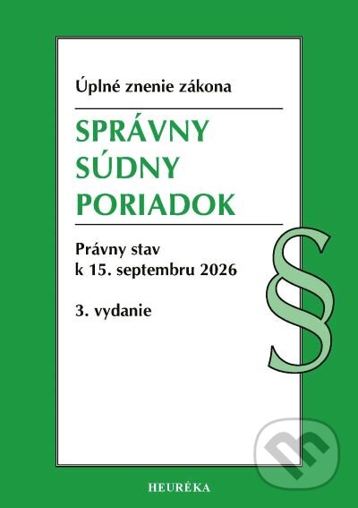 Kniha: Správny súdny poriadok (Heuréka). Heuréka, 2026