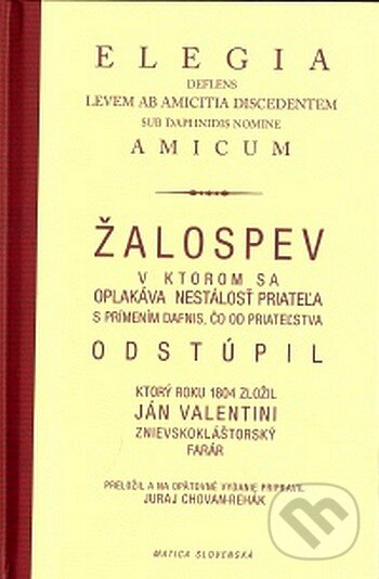 Levně Elegia - žalospev - Jozef Valentini - kniha z kategorie Poézia