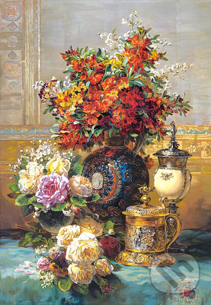 Puzzle: Kópia: Fleurs Sur Une Table, Jean-Baptiste Robie (Castorland). Castorland