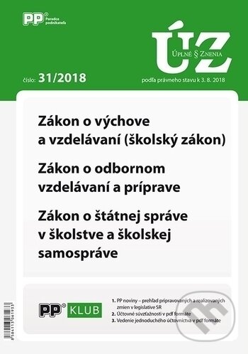 Levně Úplné znenia zákonov 31/2018 (Zákon o výchove a vzdelávaní…