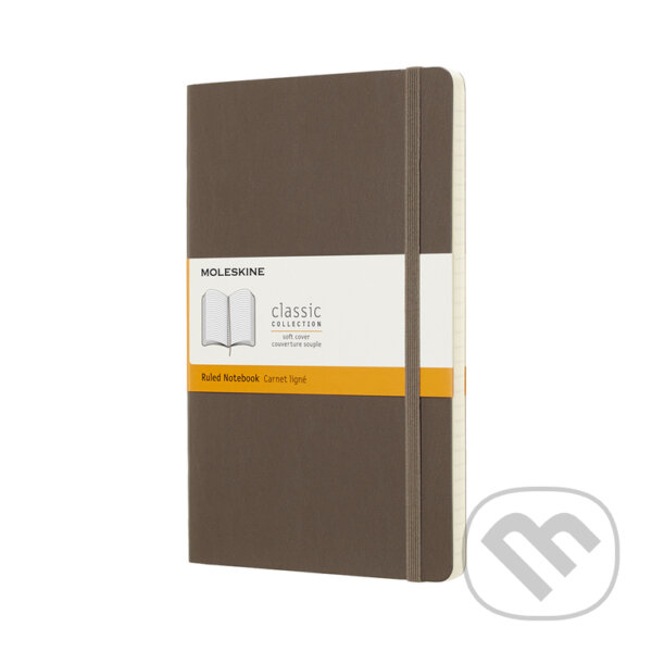 Zápisník Moleskine měkký linkovaný hnědý L