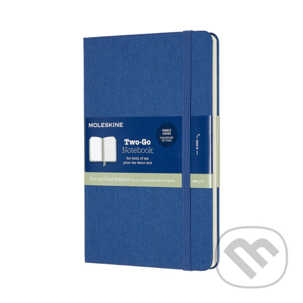 Levně Moleskine - zápisník Two-go modrý (malý, čistý/linajkovaný)