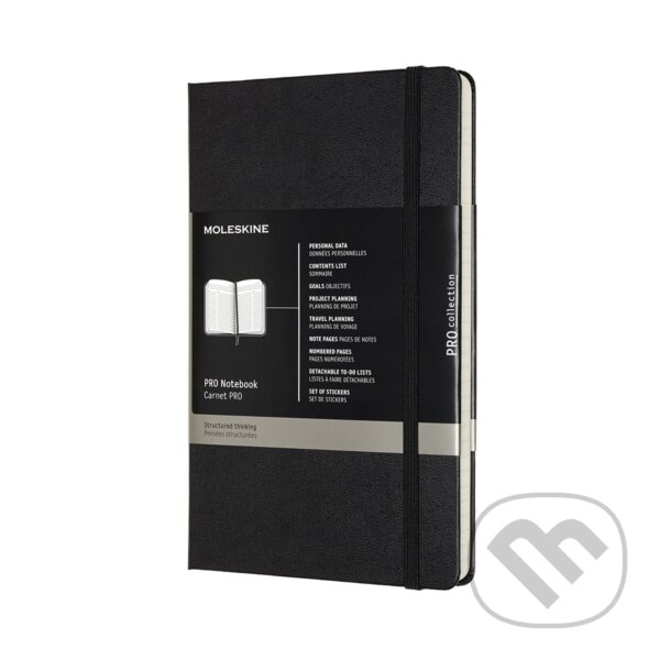 Levně Moleskine – diár/zápisník Professional (čierny) (stredný)