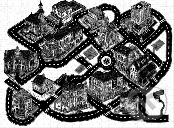 Levně Lukáš Cehľár: Smyčka (Ilustrované puzzle s dreveným rámom, ktoré netreba lepiť) - puzzle z kategorie Umelecké