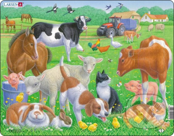 Levně Domáce a hospodárske zvieratá (FH35) (Pets and Farm Animals) - puzzle z kategorie Náučné puzzle