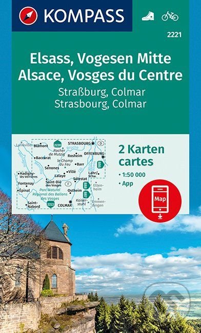 Levně Elsass, Vogesen Mitte / Alsace, Vosges du Centre (Straßburg, Colmar / Strasbourg, Colmar (2 Karten / cartes /WK 2221))