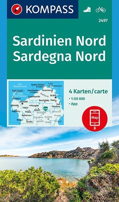 Levně Sardinien Nord / Sardegna Nord (4 Karten / carte (WK 2497, 1:50 000))