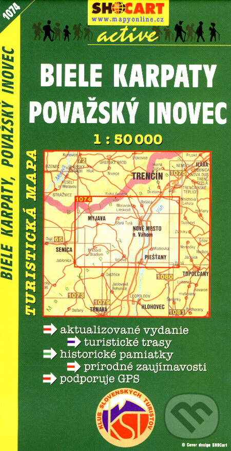 Levně Biele Karpaty, Považský Inovec 1:50 000 (Aktualizované vydanie - Turistická mapa 1074)