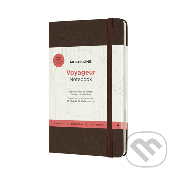 Levně Moleskine - zápisník Voyageur hnedý (malý, plátený poťah)