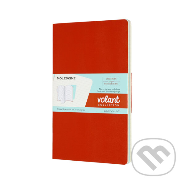 Levně Moleskine - sada 2 zápisníkov Volant (oranžový a modrý)