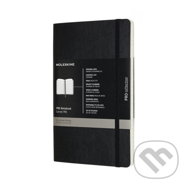 Levně Moleskine – diár/zápisník Professional (čierny) (univerzálny, stredný)