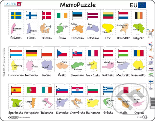 MemoPuzzle: EÚ Pexeso puzzle GP2, Larsen, 2020
