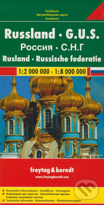 Levně Russland, G.U.S. 1:2 000 000 1:8 000 000 (Automapa - Platná do r. 2019)