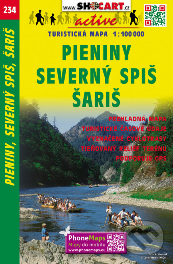 Levně Pieniny, Severný Spiš, Šariš 1:100 000 (Turistická mapa 234)