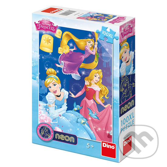 Levně Disney Princezny - Oslava (svítící neonové puzzle) - puzzle z kategorie Svietiace