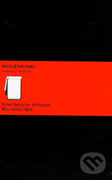Levně Moleskine - stredný linajkový reportérsky zápisník (čierny)