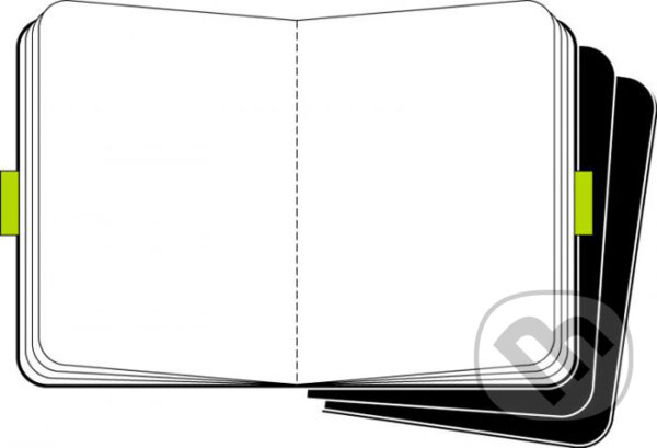 Levně Moleskine - sada 3 veľkých čistých zošitov (čierna väzba)