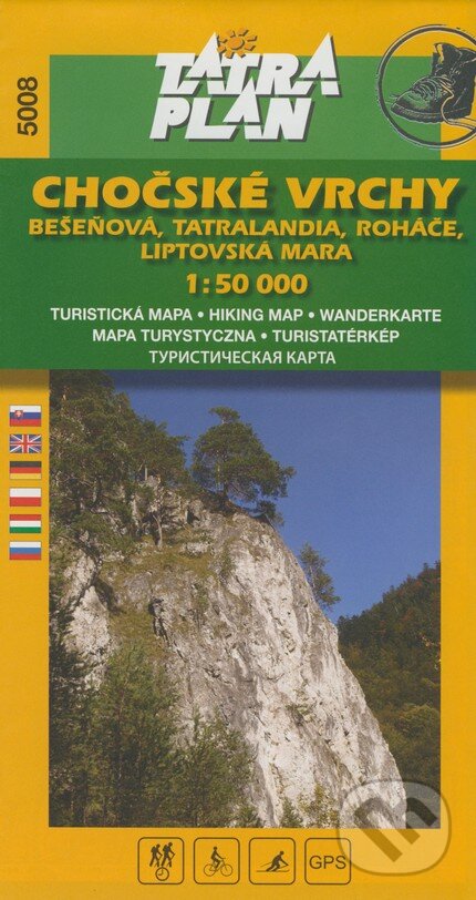 Levně Chočské vrchy 1:50 000 (Bešeňová, Tatralandia, Roháče, Liptovská Mara - TM 5008)