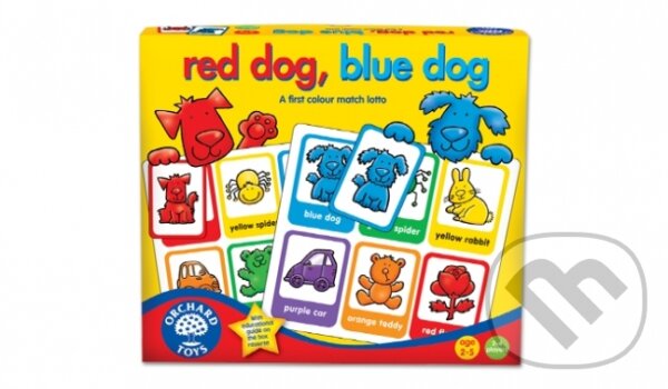 Red Dog Blue Dog Lotto Game (Červený a modrý psík), Orchard Toys