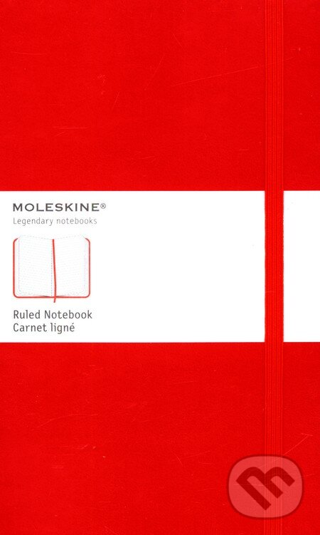 Levně Moleskine - stredný linajkový zápisník (červený)