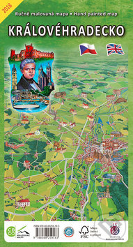 Levně Královéhradecko (Ručně malovaná mapa)