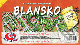 Levně Blansko (Ručně malovaná mapa)