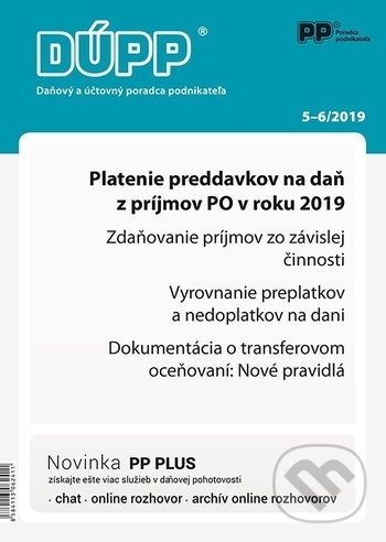 Levně Daňový a účtovný poradca podnikateľa 5,6/2019 (Platenie preddavkov na daň z príjmov PO v roku 2019)