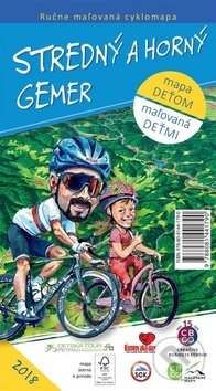 Levně Stredný a Horný Gemer (Ručne maľovaná cyklomapa deťom, maľovaná deťmi)
