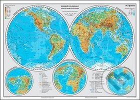 Zemské polokoule a přírodní nej - mapa A3, Ditipo a.s., 2018