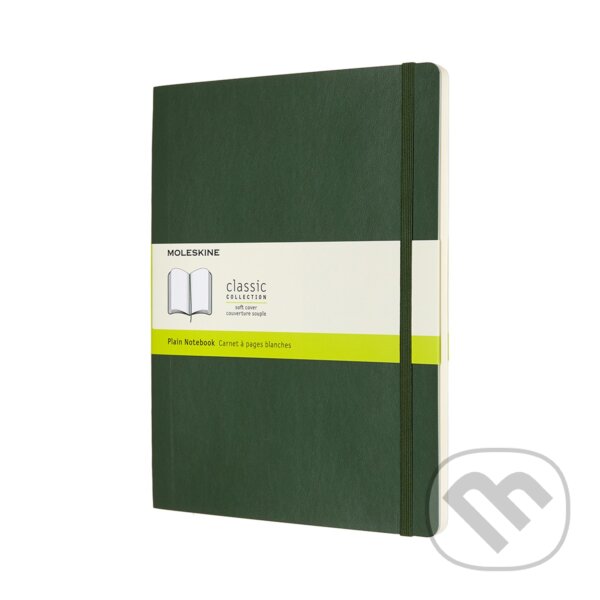 Levně Moleskine - zelený zápisník Soft (veľký, čistý)