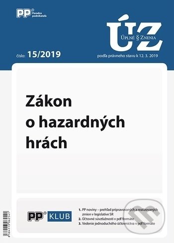 Levně Úplné znenia zákonov 15/2019 (Zákon o hazardných hrách)