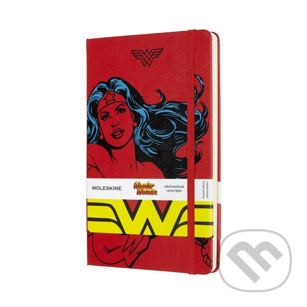 Levně Moleskine – zápisník Wonder Woman červený (limitovaná edícia, stredný, linajkovaný)