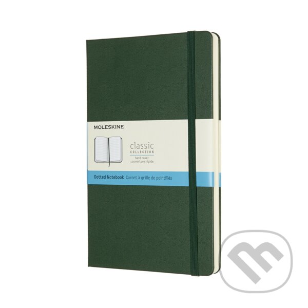 Levně Moleskine - zelený zápisník (stredný, bodkovaný)