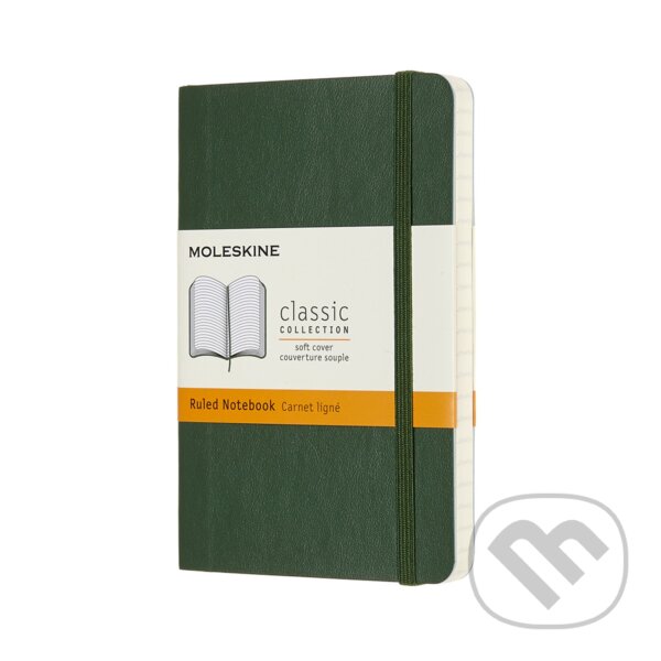Levně Moleskine - zelený zápisník Soft (pocket, linajkovaný)