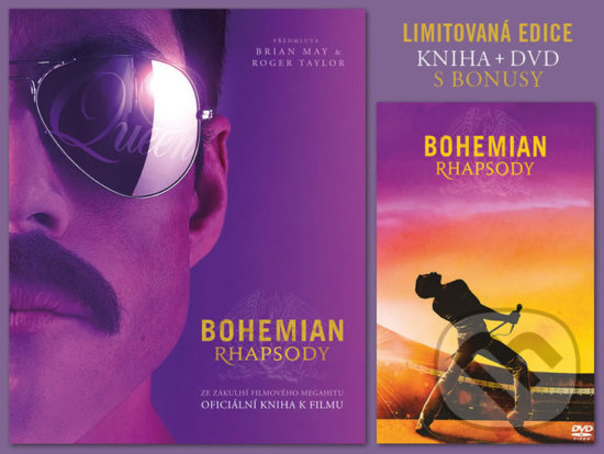 Levně Bohemian Rhapsody + DVD (Limitovaná edice (dárkové provedení kniha + DVD s bonusy)) - kniha z kategorie Film